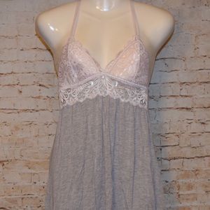 Grey and white lace nightie